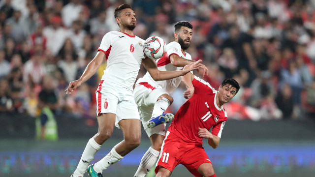 Timnas Yordania melawan Timnas Palestina di laga pemungkas Grup B Piala Asia 2019. (Foto: REUTERS/Suhaib Salem)