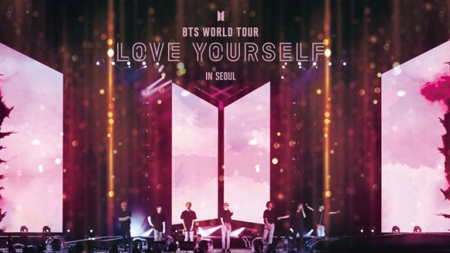 Poster film konser 'BTS World Tour Love Yourself in Seoul'. (Foto: Twitter/@CBIpictures)