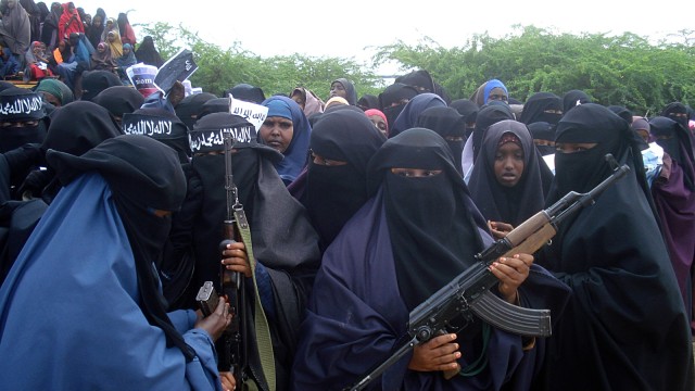 Kelompok teroris Somalia, Al-Shabaab. Foto: AFP/ABDURASHID ABIKAR; 
