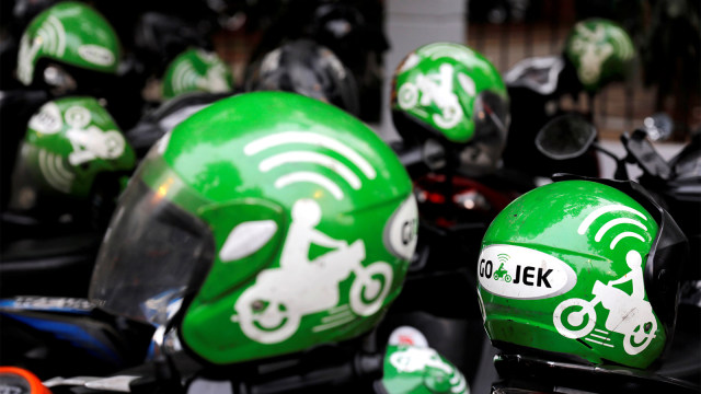 Ojek motor Gojek. Foto: REUTERS/Beawiharta
