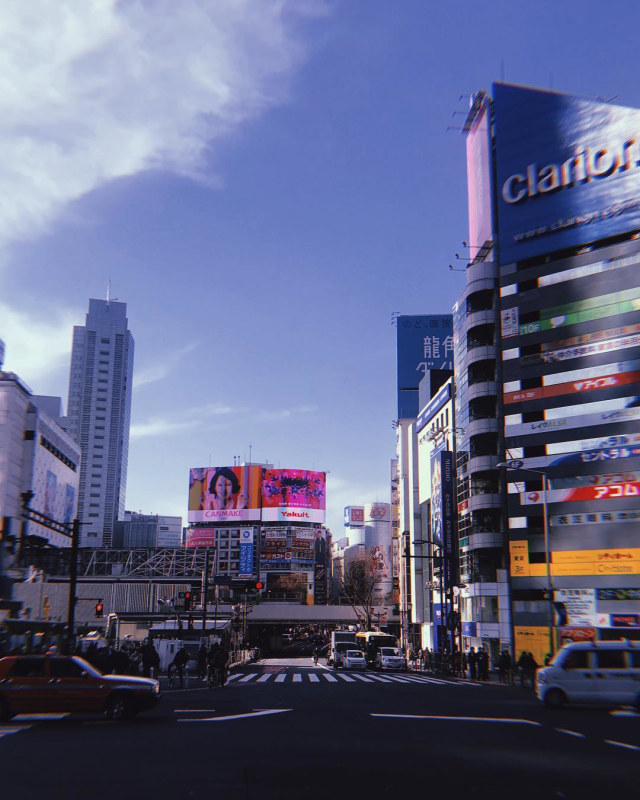 Suasana di Shibuya, Tokyo. (Foto: Instagram @tatjanasaphira)