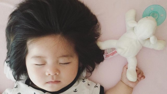 Chanco, bayi asal Jepang berambut unik. (Foto: Instagram @babychanco )