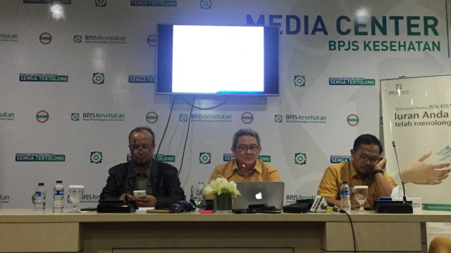 Konferensi pers BPJS Kesehatan Soal Urun dan Selisih Biaya dalam Program Jaminan Kesehatan di Gedung BPJS Kesehatan, Jakarta. (Foto: Ema Fitiriyani/kumparan)