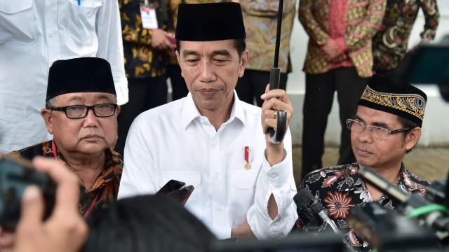 Presiden Joko Widodo usai meninjau Ponpes Darul Aqam di Garut. (Foto: Dok. Biro Pers Setpres)