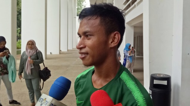 Osvaldo Haay, usai menjalani pemusatan latihan Timnas U-22 Indonesia. (Foto: Aditia Rizki Nugraha/kumparan)