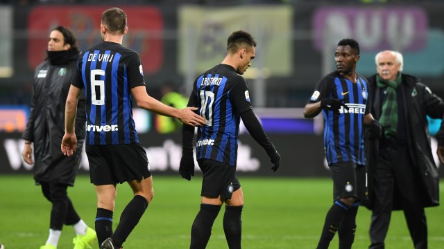 Inter Milan gagal petik kemenangan atas Sassuolo di laga pekan ke-20 Serie A 2018/19. (Foto: REUTERS/Daniele Mascolo)