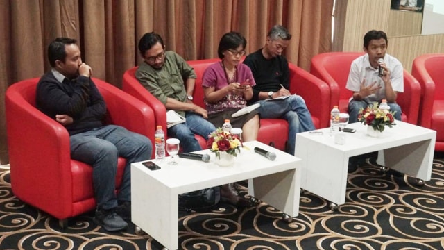 Diskusi media bertajuk Evaluasi dan Rekomendasi Debat Pilpres 2019 di D’Hotel, Jakarta Selatan, Minggu (20/1). (Foto: Irfan Adi Saputra/kumparan )