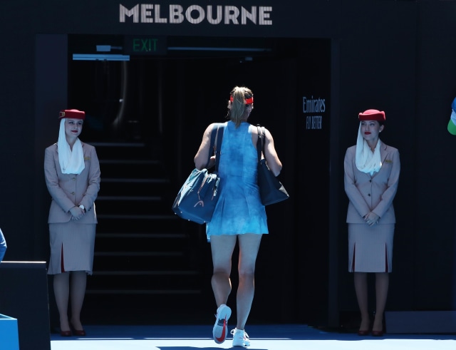 Langkah Maria Sharapova di Australia Terbuka 2019 terhenti di babak keempat. (Foto: REUTERS/Lucy Nicholson)