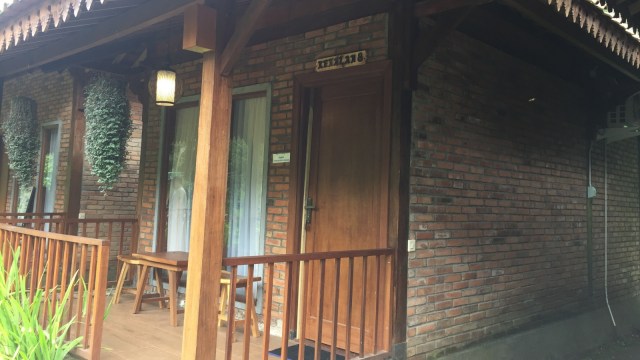 Tampak depan kamar di Balai Ekonomi Desa Kenalan (Balkondes Kenalan). (Foto: Elsa Toruan/kumparan)