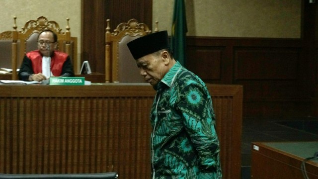 Sidang tuntutan Amin Santono di Pengadilan Tipikor, Jakarta, Senin (21/1/2019). (Foto: Nugroho Sejati/kumparan)