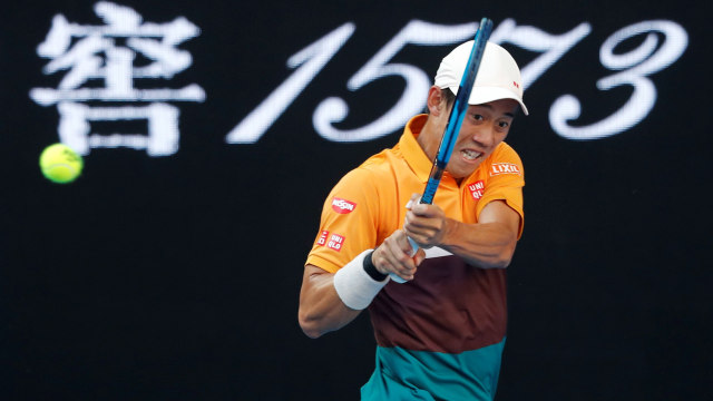 Kei Nishikori di babak keempat Australia Terbuka 2019. (Foto: REUTERS/Adnan Abidi)