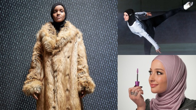 Model Hijab yang Tampil di kampanye brand fashion dan beauty. (Foto: @kinglimaa, dok. Nike, dok. CoverGirl)