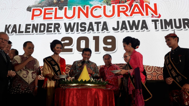 Pembukaan Peluncuran Kalender Wisata Jawa Timur 2019. (Foto: Yuana Fatwalloh/kumparan)