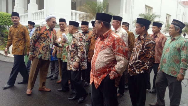 Lembaga Persahabat Ormas Islam Temui Presiden Jokowi di Istana Merdeka, Jakarta.  (Foto: Fahrian Saleh/kumparan)