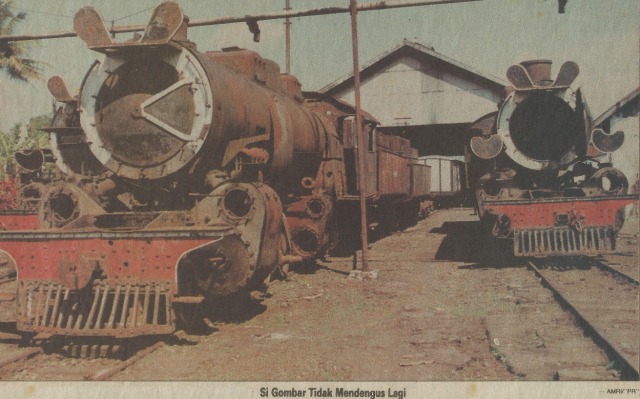 Nasib lokomotif depo Cibatu 1996. (Foto: Dok. Harriman Widiarto)