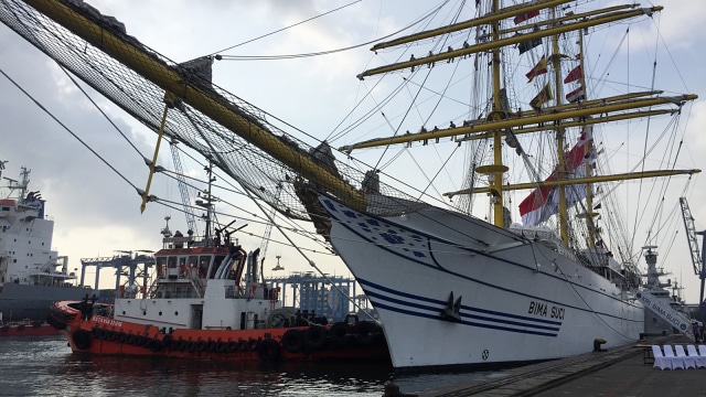 Bagian luar dari KRI Bima Suci. (Foto:  Fachrul Irwinsyah/kumparan)