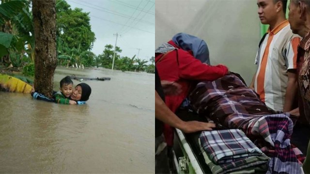 Seorang nenek di Gowa selamat setelah terjebak banjir selama 3 jam, namun meninggal dunia lantaran serangan jantung (Foto: Instagram/@fairus_idris)