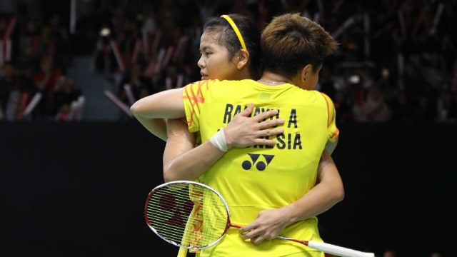 Penampilan pasangan ganda putri Greysia Polii dan Apriyani Rahayu di babak kedua Indonesia Masters 2019.  (Foto: Dok. PBSI)