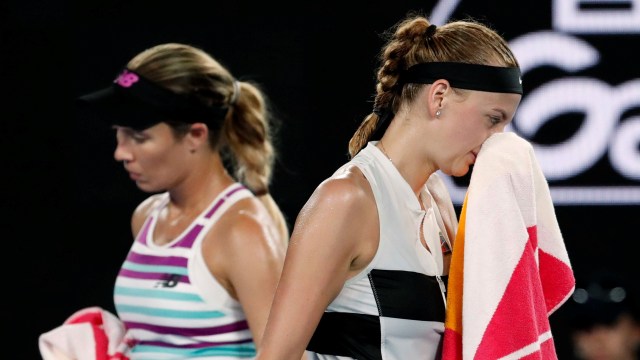 Kvitova dan Collins di laga semifinal Australia Terbuka 2019. (Foto: REUTERS/Kim Kyung-Hoon)
