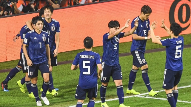 Selebrasi gol pemain Jepang. (Foto: Dok. AFC)