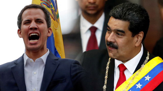 Presiden tandingan Venezuela Juan Guaido dan Presiden Venezuela Nicolas Maduro. (Foto: REUTERS/Carlos Garcia Rawlins)