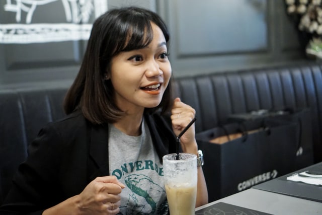 com-Fathia Izzati saat diwawancarai kumparan (kumparan.com) di sebuah restoran di Jakarta pada Senin, 14 Januari 2019. (Foto: M. Rezky Agustyananto/kumparan)