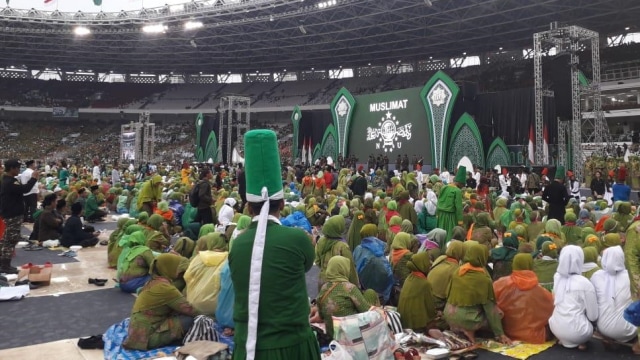 Suasana Harlah Muslimat NU di GBK, Minggu (27/1/2019) (Foto: Rafyq Panjaitan/kumparan)