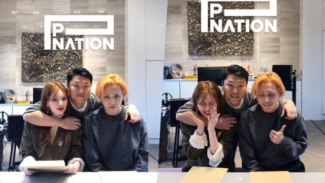 PSY bersama Hyuna dan Edawn. (Foto: Instagram/@42psy42)