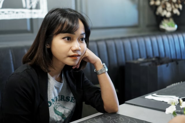 Fathia Izzati saat diwawancarai kumparan (kumparan.com) di sebuah restoran di Jakarta pada Senin, 14 Januari 2019. (Foto: M. Rezky Agustyananto/kumparan)