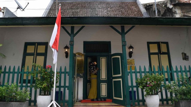 Museum HOS Tjokroaminoto di Jalan Peneleh VII No 29, Surabaya, Jawa Timur, Senin (28/1/2019).  (Foto: ANTARA FOTO/Zabur Karuru)