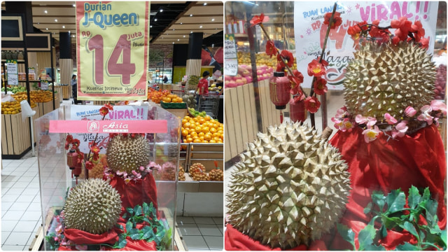 Durian seharga Rp 14 juta. (Foto: Instagram/@realplazaasiatasik)