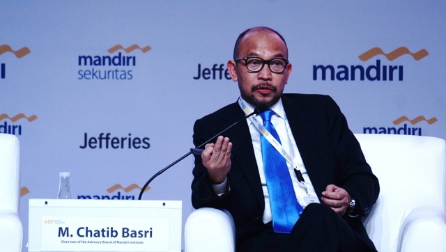 Kepala Mandiri Institute, M. Chatib Basri pada Mandiri Investment Forum 2019 di Hotel Fairmont, Jakarta, Rabu (29/1/2019). (Foto: Nugroho Sejati/kumparan)
