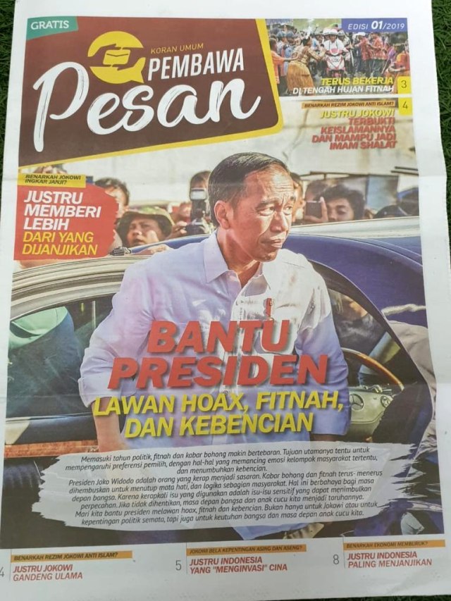 Tabloid "Pembawa Pesan". (Foto: Dok. Istimewa)