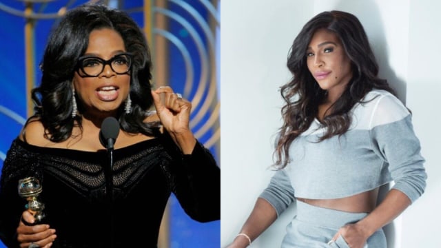 Oprah Winfrey dan Serena Williams. (Foto: REUTERS/Lucy Nicholson  dan Instagram @serena)