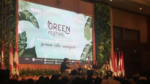 Acara Spirit of Millenials: Green Festival di Jakarta Convention Center, Jakarta (31/1). (Foto: Nurul Nur Azizah/kumparan)