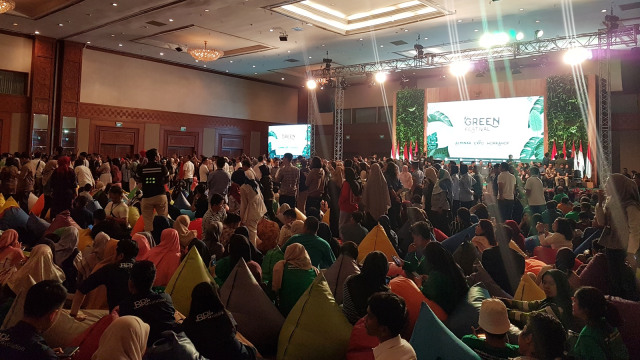 Suasana acara Green Fest 2019 di Cenderawasih Room, JCC, Jakarta, Kamis (31/1). (Foto: Yudhistira Amran Saleh/kumparan)
