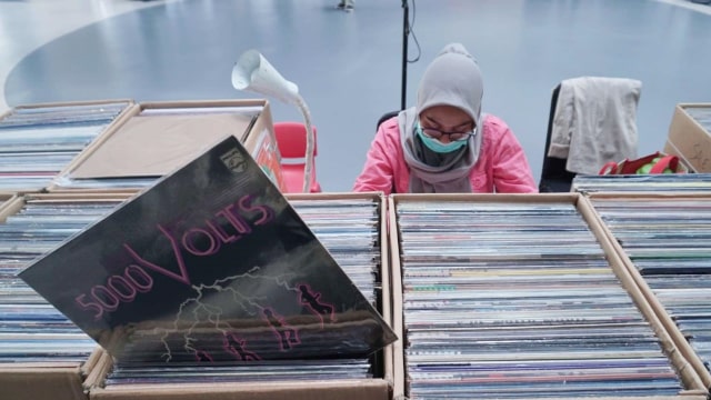 Sejumlah Vinyl Player di Acara Musik Bagus Day di Cilandak town square, Jakarta. Foto: Irfan Adi Saputra/kumparan