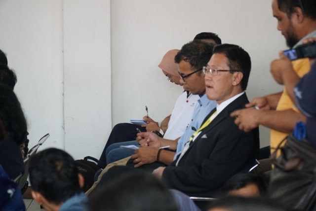 CEO Lippo Group James Tjahja Riady di Pengadilan Tipikor Bandung. (Ananda Gabriel)