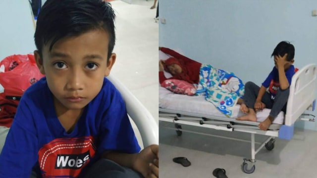 Bocah 9 tahun seorang diri rawat ibunya yang sakit ginjal. (Foto: Instagram/@makassar_iinfo)
