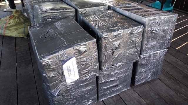 800 Kilogram Ganja yang akan dikirimkan dari Aceh ke Jakarta Timur. Foto: Zuhri Noviandi/kumparan