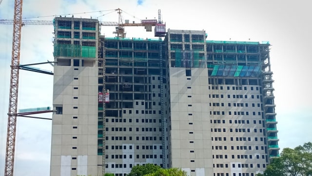 Proses pembangunan Rumah DP 0 Rupiah. Foto: Dok. Sarana Jaya