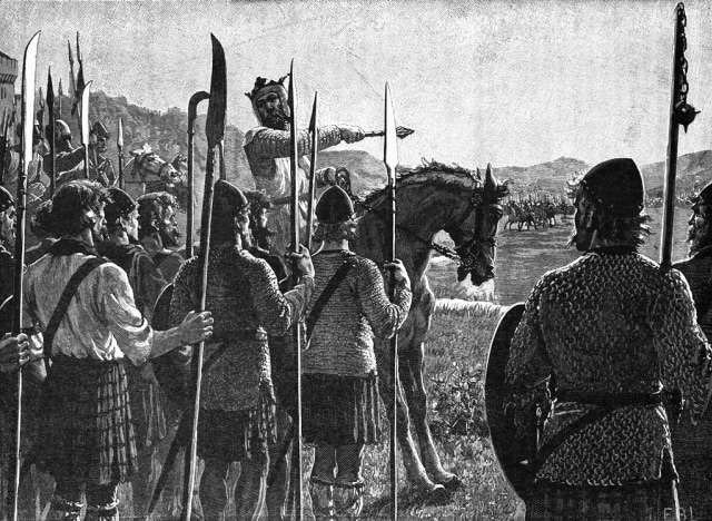 Ilustrasi Penyerangan Skotlandia Dipimpin Robert I. Dok: Wikimedia Commons.