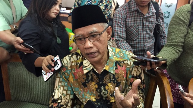 Ketua Umum PP Muhammadiyah, Haedar Nashir saat di UMY, Yogyakarta, Senin (11/2). Foto: Arfiansyah Panji Purnandaru/kumparan