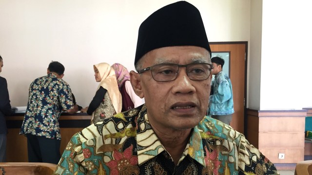 Ketua Umum PP Muhammadiyah, Haedar Nashir saat di UMY, Yogyakarta, Senin (11/2). Foto: Arfiansyah Panji Purnandaru/kumparan