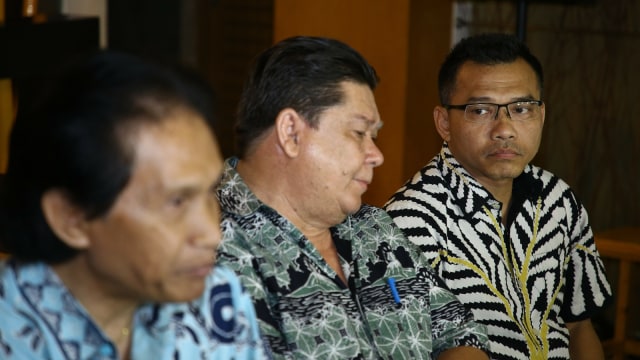 Konferensi pers membahas RUU permusikan, Pengamat musik Bens Leo, Anang Hermansyah, Sekjen PAPPRI Johnny W. Maukar