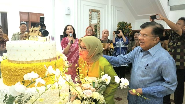 Suasana ulang tahun Istri Wakil Presiden Jusuf Kalla, Mufidah Kalla. Foto: Dok. Tim Media Wapres