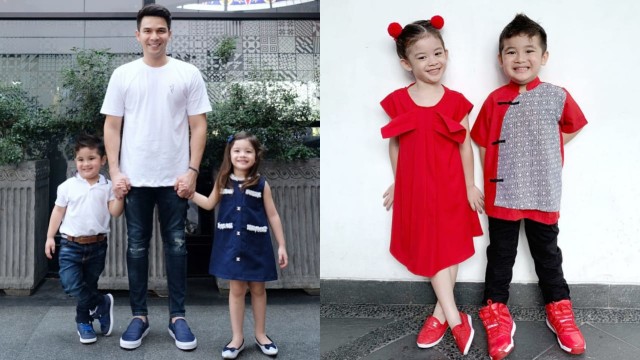 Jonathan Frizzy dan anak kembarnya. Foto: (Instagram/twinsfrizzy)