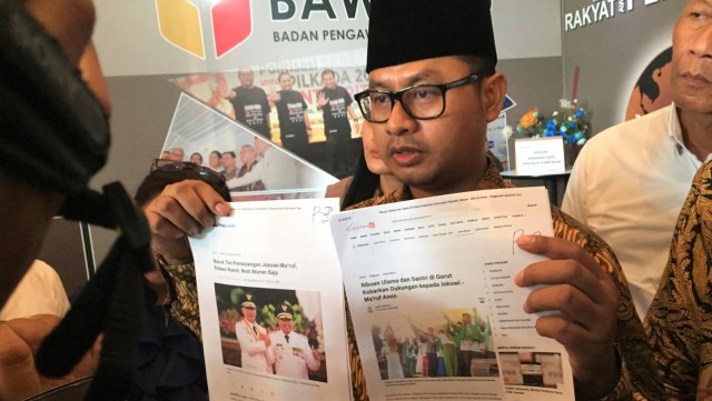 Tim Advokat Indonesia Bergerak, saat melaporkan Gubernur Jawa Barat, Ridwan Kamil ke Bawaslu. Foto: Efira Tamara/kumparan