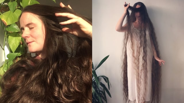 Miliki rambut sangat panjang, wanita ini mengaku tak pernah keramas selama 20 tahun. (Foto: Instagram/@floorlengthfrankie)