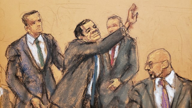 Ilustrasi pengadilan El Chapo